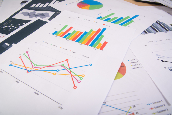 Business report. Graphs and charts. Business reports and pile of documents. Business concept. business reporting